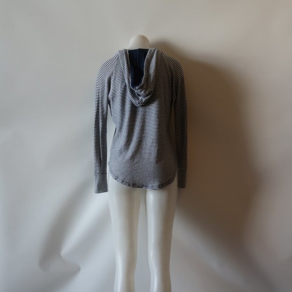 SPLENDID BLUE/WHITE STRIPED HOODED TOP SZ S* - Picture 6 of 7